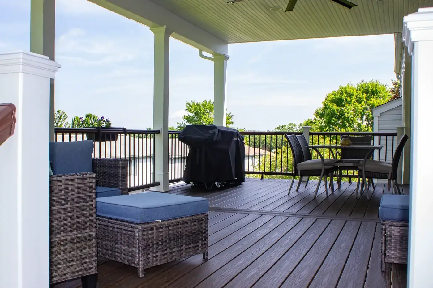 Outdoor living room under cover