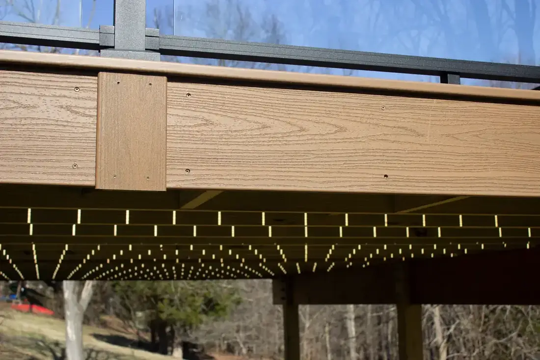 Composite fascia and joist detail — Oasis Custom Decks
